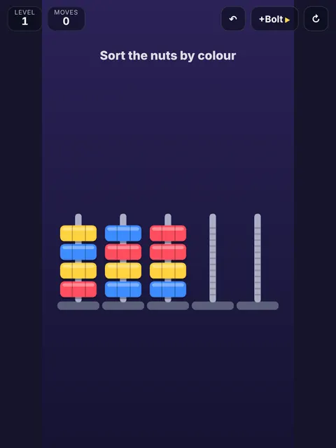 Bolt Sort gameplay